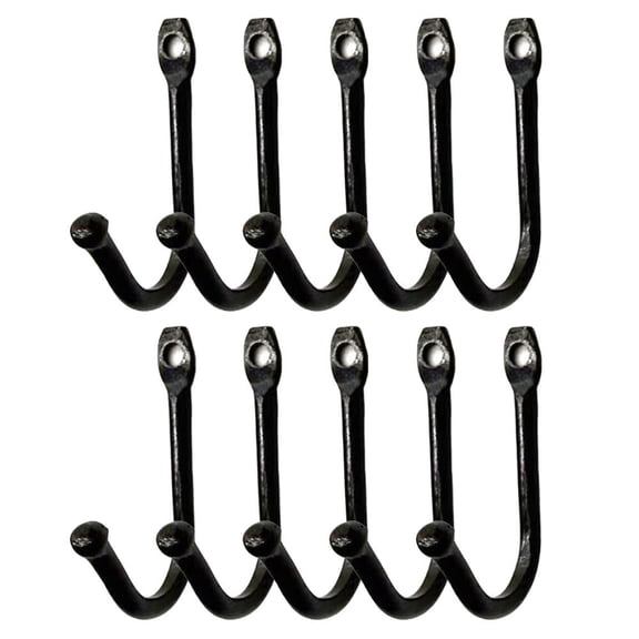 10PCS Single Prong Wrought Hooks Vintage Brass Wall Hooks Coat Hooks Hanging Coat Hat Key Towel Hanger Home Decor