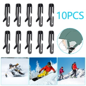 10PCS Ski Mask Helmet Clips, ABS Plastic Mask Hooks, Universal Snowboard Helmet Mask Holders, Quick Install Anti-Scratch Comfortable Mask Attachment Clips, for Skiing Snowboarding