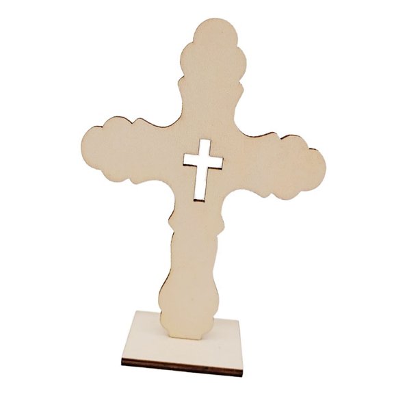10PCS Small Crosses With Stands For Artistic Crafting And Spiritual Home Displays 6 Option