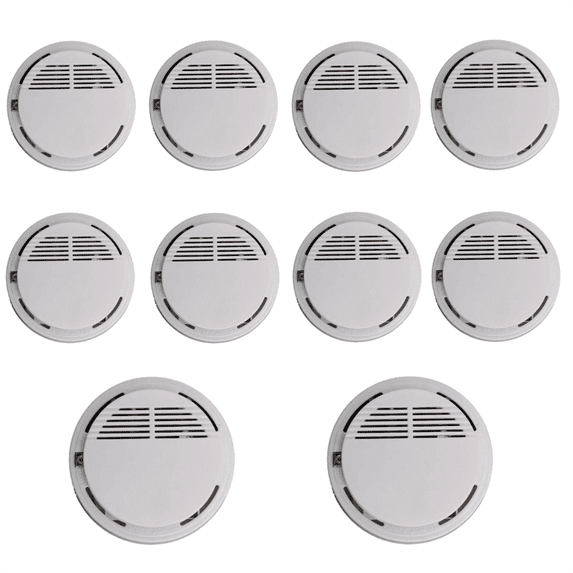 10PCS Smoke Alarm Detector Home Safety Sensor Alert