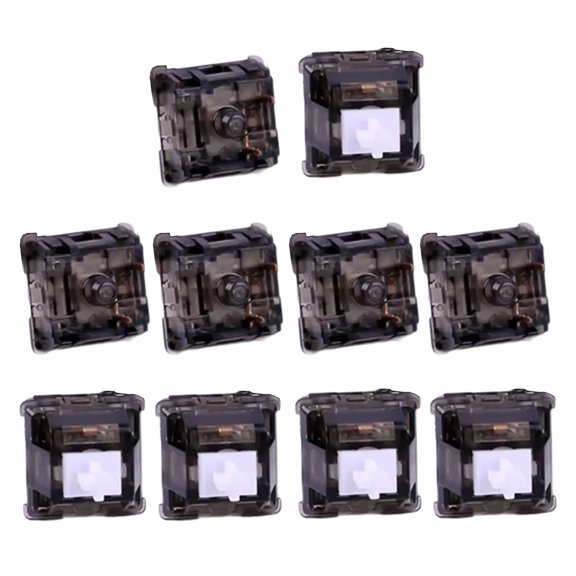 10PCS Smoky White Tactiled Switches With Distinct Crisped Sound For Mechanical Keyboards Switches 10pcs