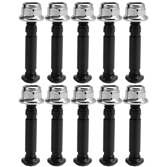10PCS Snow Blower Shear Pin Sets (10 Pins & 10 Lock Nuts) Compatible with 24-inch & 28-inch Self-Propelled 2-Stage Snow Blower EGO Snow Blower Replace# : ASP2400D