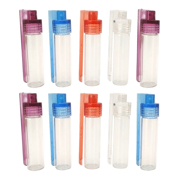10PCS Spice Containers with Spoon, Mini Bottle Spice Dispenser, Travel Spice Containers for Camping Outdoor Picnic Kitchen/67mm Large