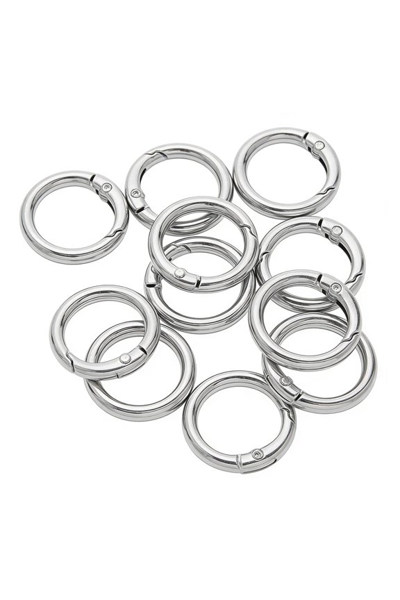 10PCS Spring O Ring Keyring Buckle, Metal Key Rings, Key Ring Clip DIY Accessories for Handbag Key Keychain
