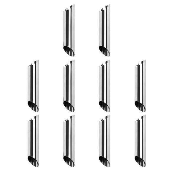 10PCS Stainless Steel Non-stick Cannoli Tubes Easy to Use and Clean for Making Various Foods with Unique Shape
