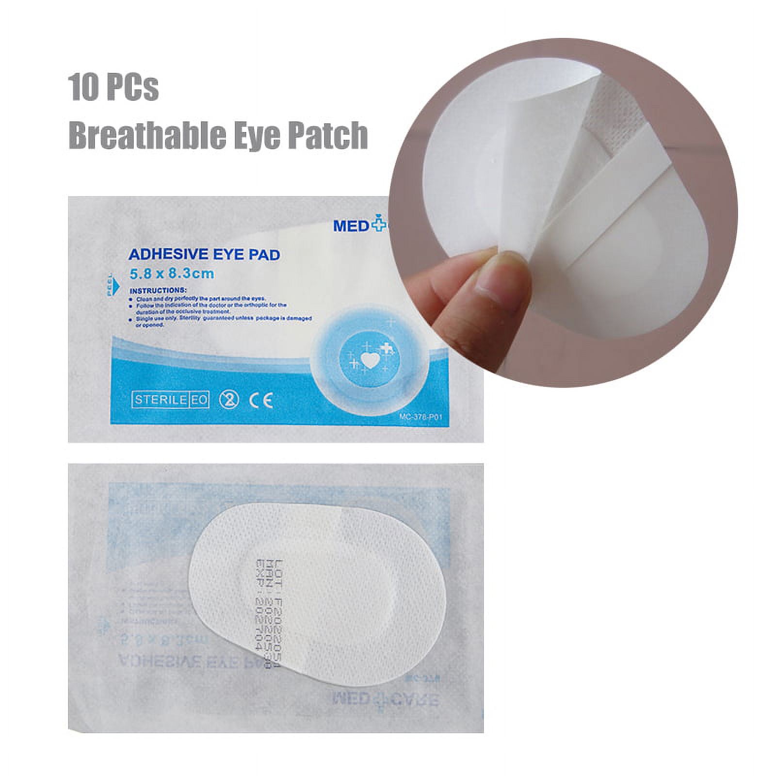 10PCS Sterile NonWoven Eye Pads Patches Adhesive Bandages Wound