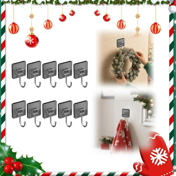 10PCS Stickied Hooks for Wall,for Hanging Coat and Towel Hooks,Wall Hooks Waterproof and Oilproof for Bathroom,Kitchen and Home Stickied Hooks