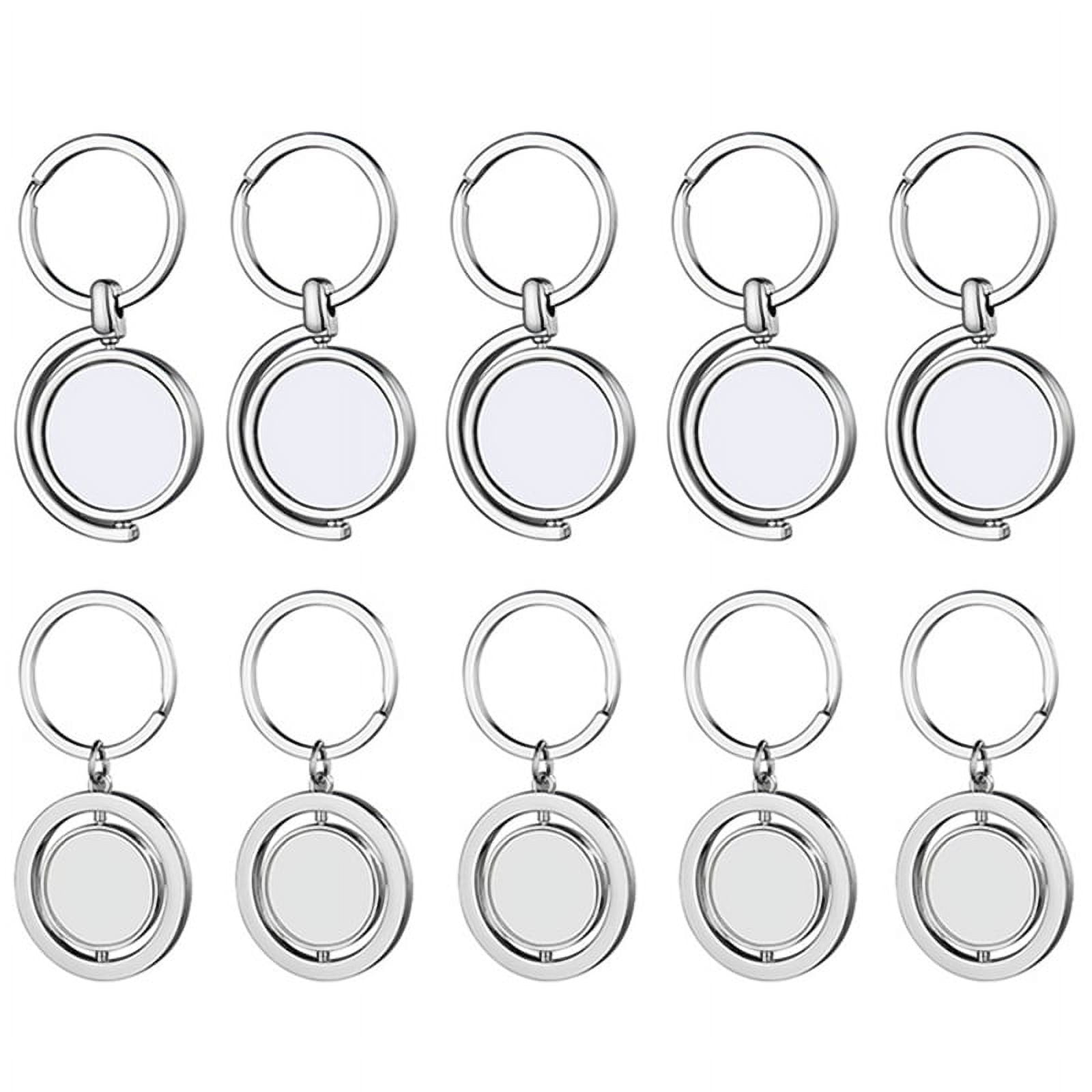 10pcs-sublimation-blank-keychain-metal-heat-transfer-keychain-blank