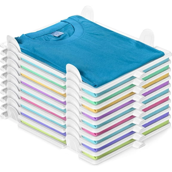 10PCS T Shirt OrganizerStackable Closet Organizer, 13*11 Stackable Closet Organizer, Sturdy Multi-Layer Design for Efficient Closet and Drawer Organization