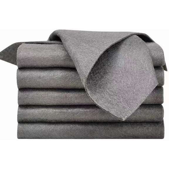 10PCS Thickened Magic Cleaning Cloth,Bsorbent Magic Cleaning Glass Cloth,Reuseable Streak Free Magic Fiber Microfiber Cleaning Cloth for Kitchen, Window, Glass, Cars (Grey)