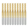 thumbnail image 1 of Symkmb 10PCS Titanium Coat Carbide End Mill Engraving Milling Cutter CNC Router Bits for PCB Machine, 1/8 Inch Shank 2.5Mm alloy, 1 of 5