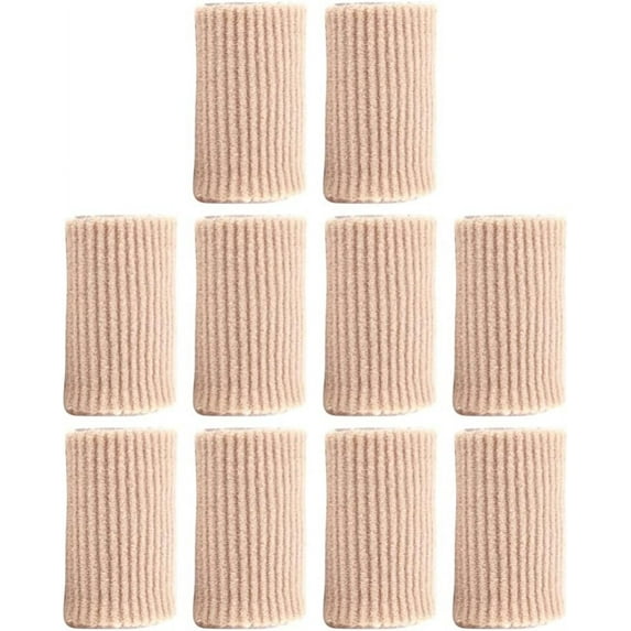 10PCS Toe Tubes Sleeves Toe Protectors Women Toe Spacers Toe Cushion Tube Toe Separator for Bunion, Relief Toe Pressure Pain,Hammer Toe, Callus, Corn, Blister,3 Size