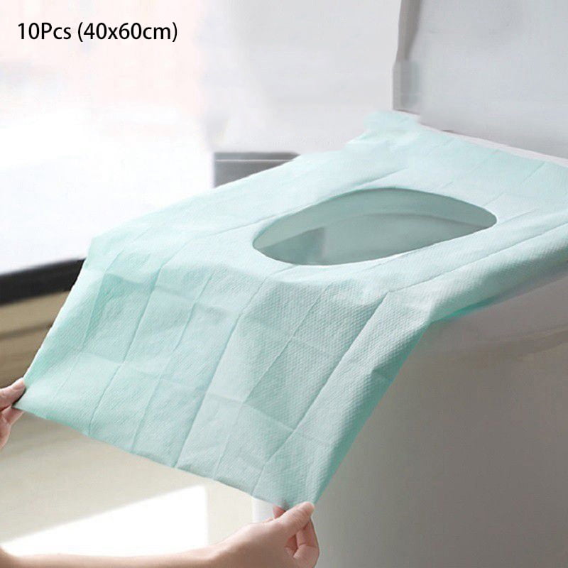 10PCS Toilet Seat Covers Disposable for Wrapped Travel Toddlers Potty
