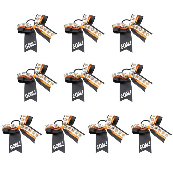 10PCS Tournament Themed Hair Accessories Soft Fabric Soccer Party Hairbands Party Hair Ribbons For Fun Event