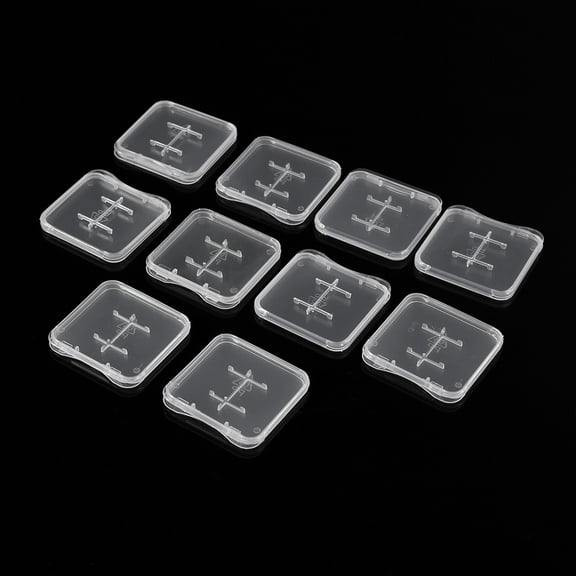 10PCS Transparent Memory Card Case Fits Micro SD MiC TF Card Holder