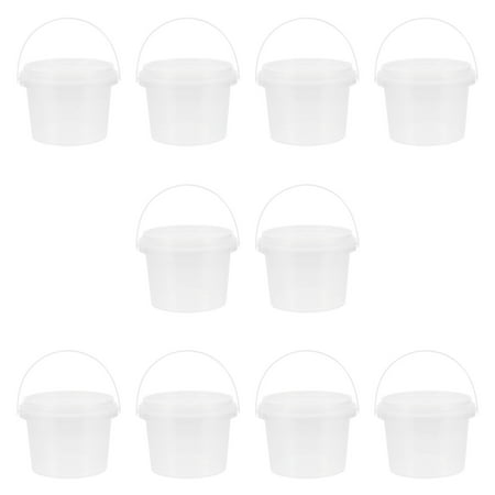 10PCS Transparent Mini Storage Bucket Storage Bucket Candy Bucket with Lid