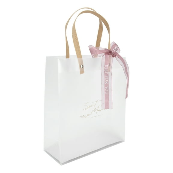 10PCS Transparent Wedding Candy Box, Frosted PVC Party Favor Boxes for Bridal Anniverary Birthday, Baby Shower Decor (37x22cm / 14.6x8.7in)