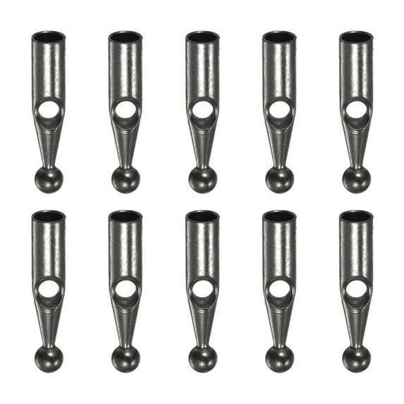 10PCS Umbrella Tail Beads Metal 3mm Dia for Folding Umbrella Cover, Grey Black