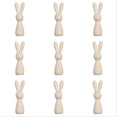 thumbnail image 1 of 10PCS Unfinished Wooden Bunny Peg Dolls - DIY Easter Rabbit Figurines, Blank Wooden Animal Dolls for Painting, Craft, Cake Toppers, and Spring Decor, 1 of 8