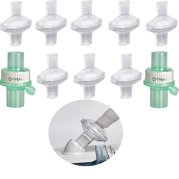 10PCS Universal Fit in-Line Filter Compatible with Resmed and Any Machine Filter Size 22mm and 25mm Cpap Tube