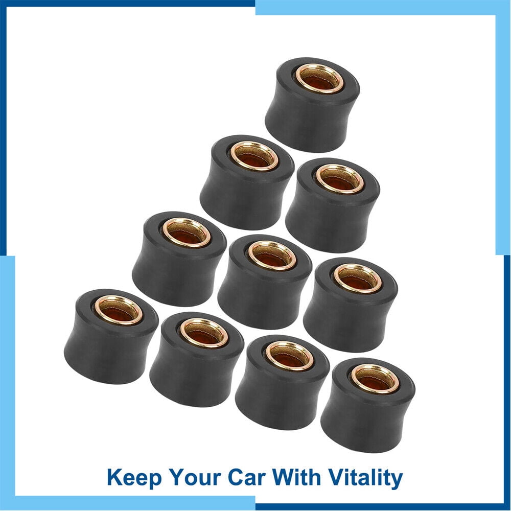 10PCS Universal Motorbike 10mm Rear Shock Absorber Cushion Rubber Ring Bushing