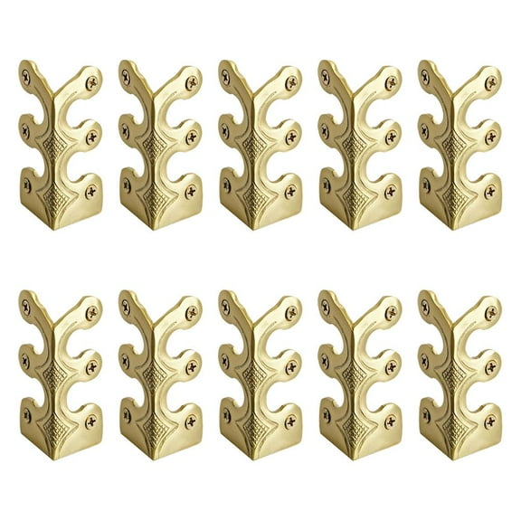 10PCS Vintage Base Board Corner Protector Brass Skirting Board Corner Brackets Skiffer Wooden Box For Jewelry