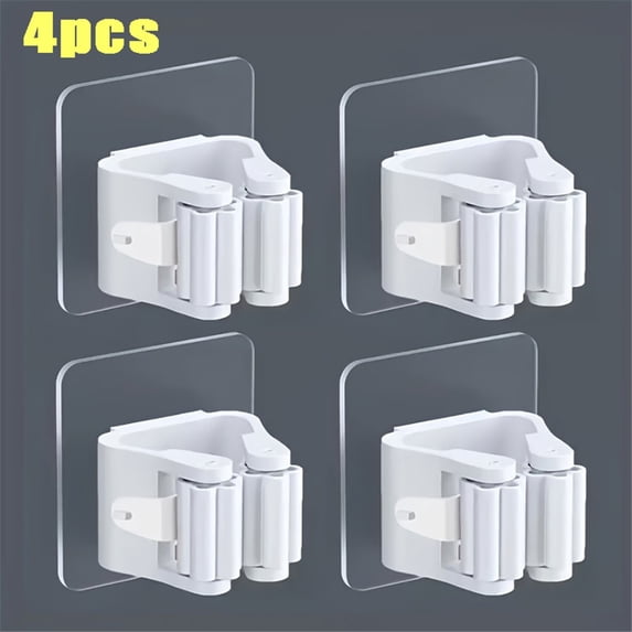 10PCS Wall Mounted Mop Organizer Holder Wall-Mounted Waterproof Mop Storage Rack Broom Hanger Hooks Household Tools