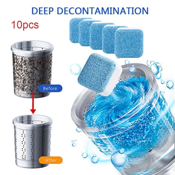 10PCS Washing Machine Effervescent Tub Bomb Cleaner Remover Deodorant