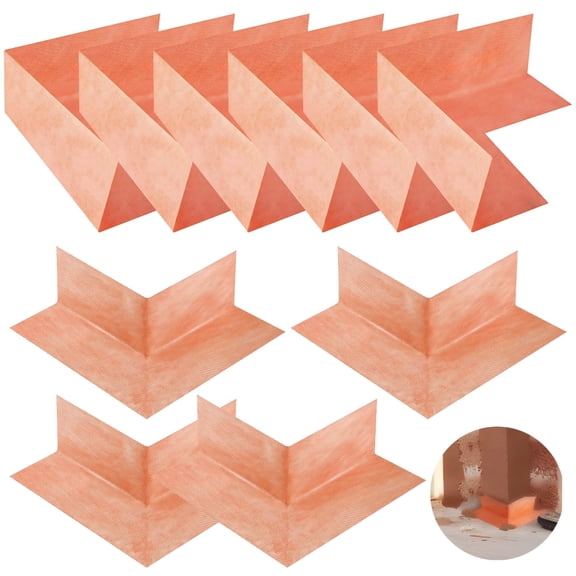 10PCS Waterproof Corner Cover Set, 6 Inside & 4 Outside Waterproofing Membrane Liners, Polyethylene Seamless Membrane for Shower, Bathtub, Wall, Balcony, Steam Room