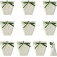 thumbnail image 1 of 10PCS Wedding Favor Box Green Gift Paper Box with Ribbon Candy Paper Bags Chocolate Boxes for Guest Flower Print Candy Box Wedding Mother's Day Package 2.3x4.9x4.7inch, 1 of 9