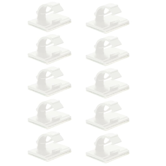 10PCS White Black Self Adhesive Wire Clip Tie Fixer Cable Organizer Tidy Cord Holder Adhesive Cable Holder Organizer