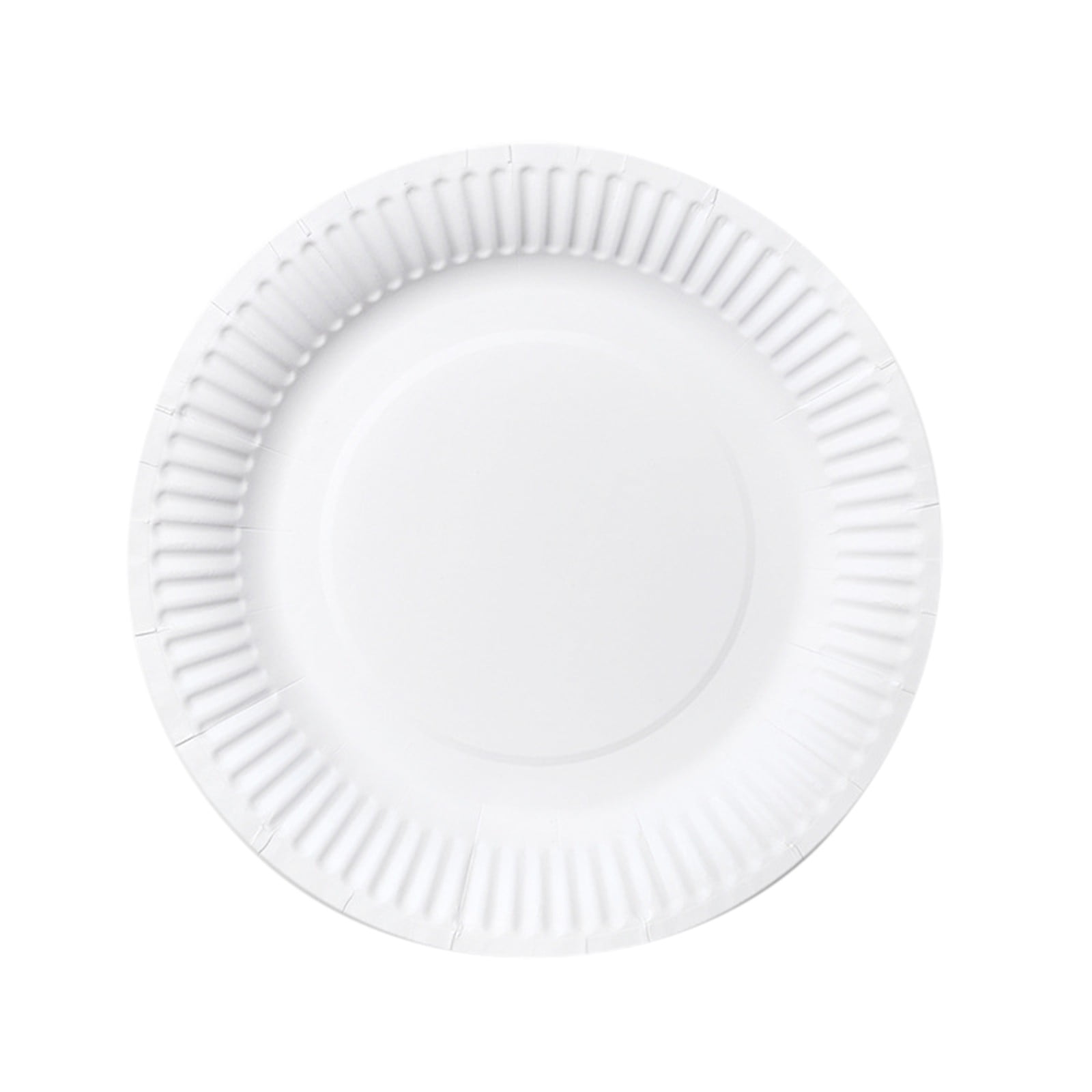 10PCS White Disposable Paper Plates For Children's Kindergarten Hand