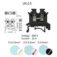 thumbnail image 1 of 10PCS Wire Electrical Conector Terminal Connector Screw Cable Din Rail Terminal Blocks Strip Power Distribution Block Terminator, 1 of 6