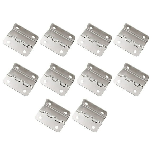 10PCS Wooden Box Tri-Fold Right Angle 4-Hole Hinge Hardware Accessories
