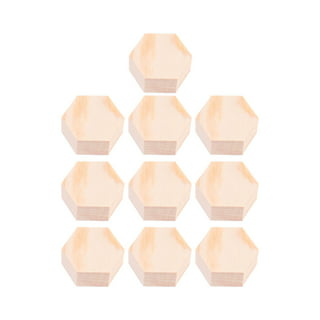 100pcs Hexagon Shape Wood Slices Unfinished Wood Pieces DIY Crafts Making  Wood
