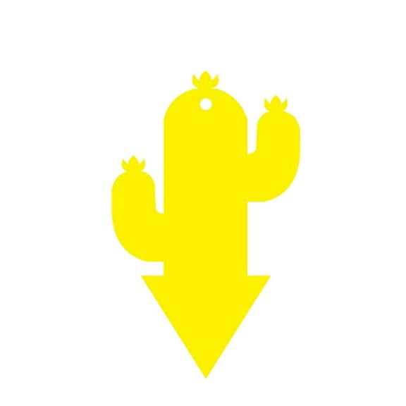 10PCS Yellow Cactus Armyworm Board Fruit Fly Viscose Trap Board Sticky Adhesive Insect Catcher for Home Kitchen Indoor