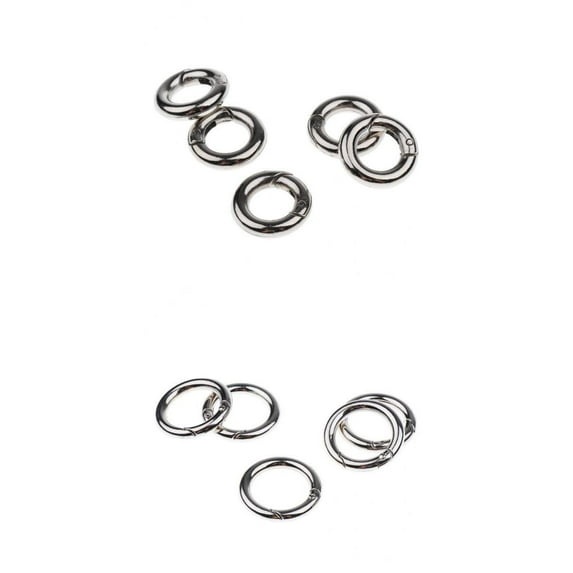 10PCS Zinc Alloy Sp Clip Round Carabiner- Round Snap Sp Key Buckle Organizing Accessory/Metal Holder