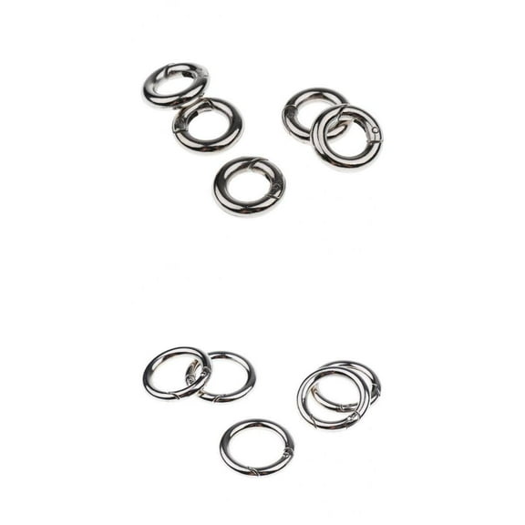 10PCS Zinc Alloy Sp Clip Round Carabiner- Round Snap Sp Key Buckle Organizing Accessory/Metal Holder