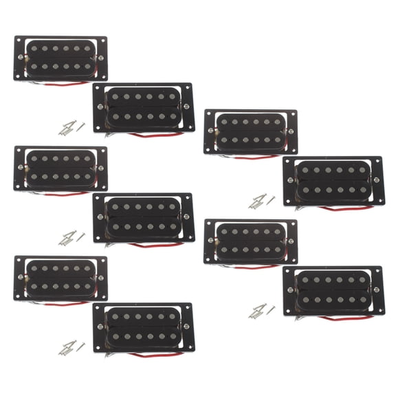 10PCs(5 Set)Black Humbucker Double Coil Electric Guitar Pickups + Frame Screw