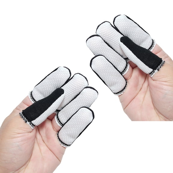 10PCs Breathable Finger Covers, Cotton with PVC Grips for Sweat Absorption, Packaging, Electronic Assembly