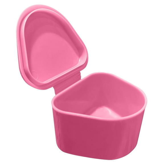 Dental Grade Trapezoid Denture Bath Case by VASTMED | Denture Cleaner Cup for Artificial Teeth & Aligners | Mouth Guard, Night Guard, Gum Shields, Retainer for Travel, Home Office