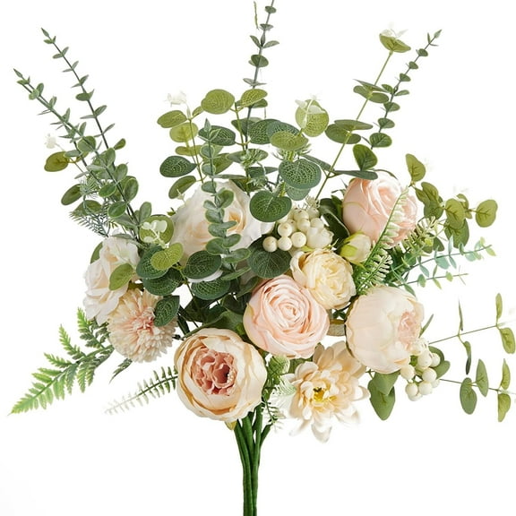 10PCs Fall Flowers for Thanksgiving, Fake Flowers Bouquets for Table Decor, Farmhouse Flowers Arrangement Decorations for Front Door, Wedding Centerpieces Bouquets in Autumn(Sunflower)