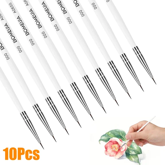 10PCs Micro liner Artist Paint Brush Set Acrylic Watercolor Art Painting Brushes