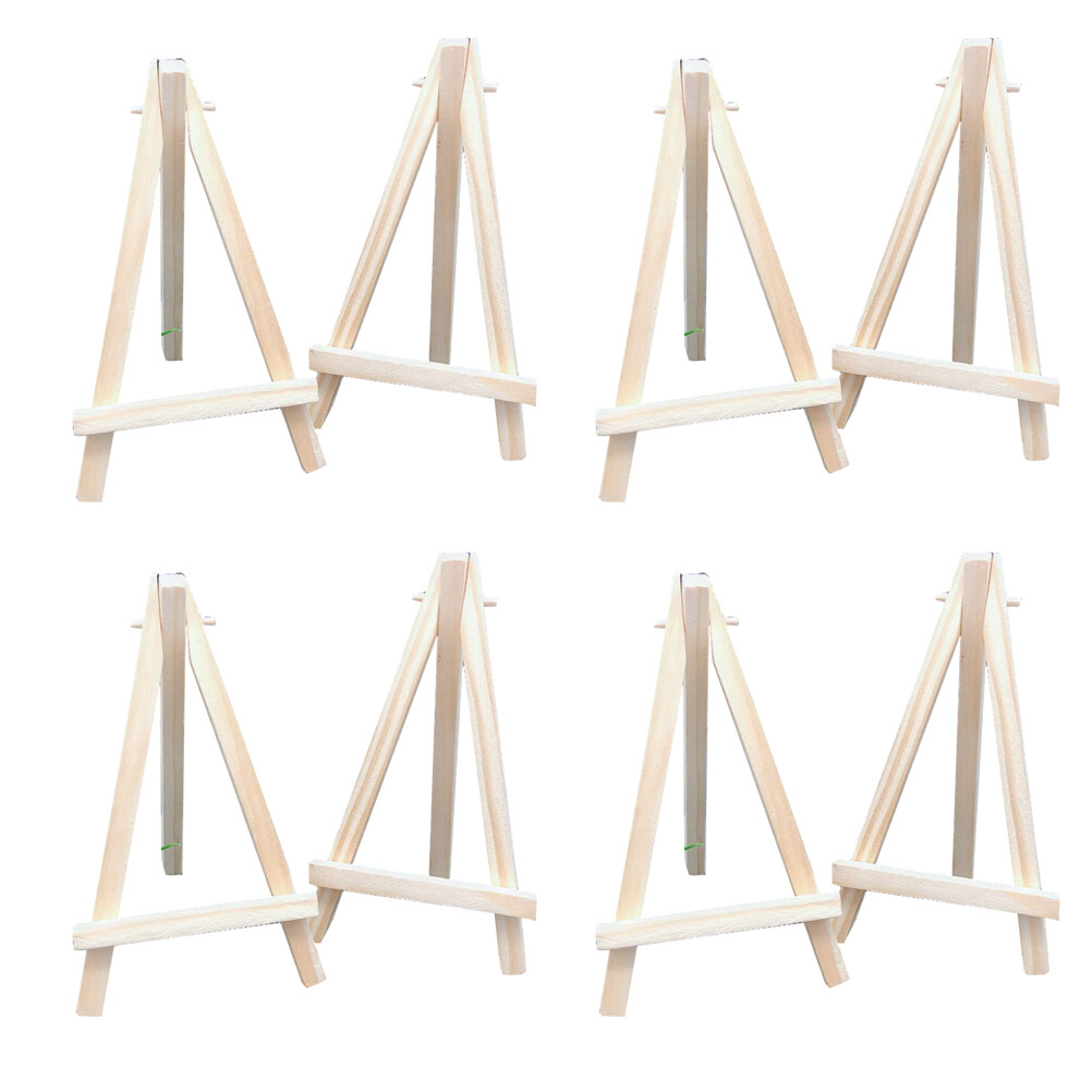 10PCs Mini Wooden Easels Calendar Display Rack Triangle Frame Easel