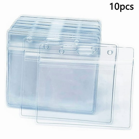 10PCs Transparent ID Card Holder Waterproof ID Card Holder Badge Sealed Document Protection School Supplies Nurse Accessories