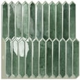 thumbnail image 1 of DEWOO Green Tile Peel and Stick Backsplash, 10 Sheets Self-Adhesive Wall Tiles Stick on Back Splash for Kitchen, Bathroom, Fireplace,RV(12"×12",Green Marble), 1 of 13