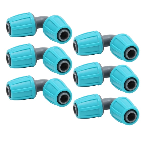 10PK 16mm PE 90 Elbow Hose Adapter, Easy Install, Leak,Proof Garden Drip Irrigation