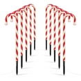 30inch 10PK 120 LED 8 Modes Large Christmas Candy Cane Pathway Lights