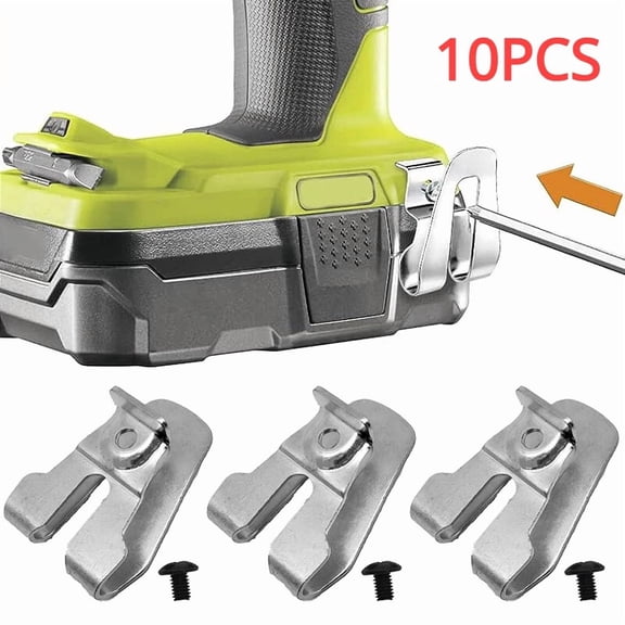 10PK Belt Clip Hooks With Screws For Ryobi For Ridgid Impact Driver Drill Holder