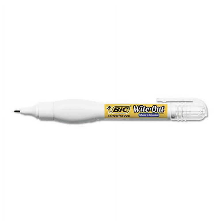 Bic Wite-Out Shake 'n Squeeze Correction Pen, 8 mL, White